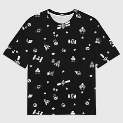 Мужская футболка оверсайз Космос - патерн