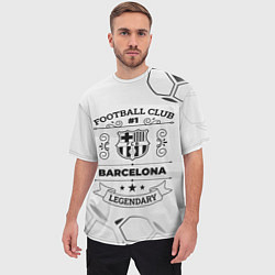 Футболка оверсайз мужская Barcelona Football Club Number 1 Legendary, цвет: 3D-принт — фото 2