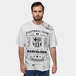 Футболка оверсайз мужская Barcelona Football Club Number 1 Legendary, цвет: 3D-принт — фото 2