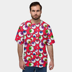 Футболка оверсайз мужская Psy eyes, цвет: 3D-принт — фото 2