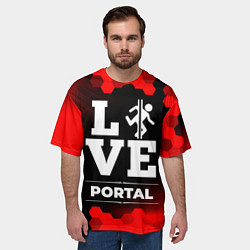 Футболка оверсайз мужская Portal Love Классика, цвет: 3D-принт — фото 2