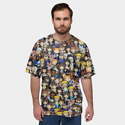 Футболка оверсайз мужская Персонажи Очень странных дел, цвет: 3D-принт — фото 2