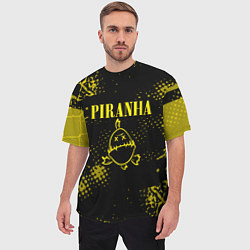 Футболка оверсайз мужская Nirvana piranha, цвет: 3D-принт — фото 2