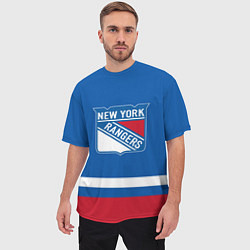 Футболка оверсайз мужская New York Rangers Панарин, цвет: 3D-принт — фото 2