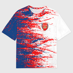 Футболка оверсайз мужская Arsenal fc арсенал фк texture, цвет: 3D-принт
