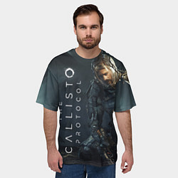 Футболка оверсайз мужская Джейкоб на коленях Callisto Protocol, цвет: 3D-принт — фото 2