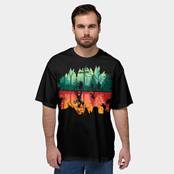 Футболка оверсайз мужская Stranger Things Wrong Side, цвет: 3D-принт — фото 2