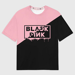 Футболка оверсайз мужская BLACKPINK BIG LOGO, цвет: 3D-принт