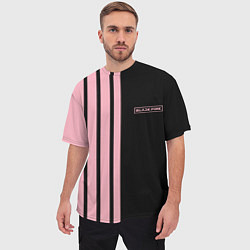 Футболка оверсайз мужская BLACKPINK HALF BLACK-PINK MINI LOGO, цвет: 3D-принт — фото 2