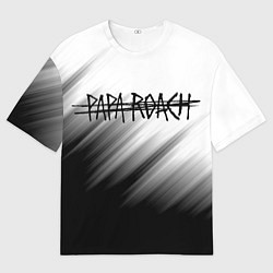 Футболка оверсайз мужская Papa roach Streak logo, цвет: 3D-принт