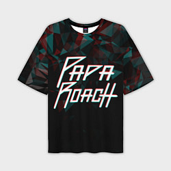 Футболка оверсайз мужская Papa roach Glitch Big Logo, цвет: 3D-принт