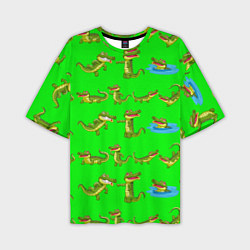 Футболка оверсайз мужская CHARMING CROCODILES, цвет: 3D-принт