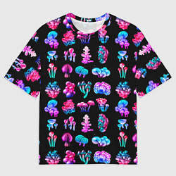 Футболка оверсайз мужская NEON MUSHROOMS, цвет: 3D-принт