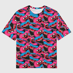 Футболка оверсайз мужская POPPY PLAYTIME HAGGY WAGGY AND KISSY MISSY ПАТТЕРН, цвет: 3D-принт