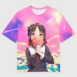 Футболка оверсайз мужская Госпожа Кагуя Love is war Синомия, цвет: 3D-принт