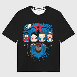 Мужская футболка оверсайз Stranger Things South Park