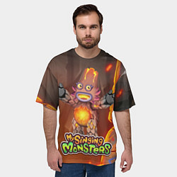 Футболка оверсайз мужская My singing monsters ЛАВАТЁКА, цвет: 3D-принт — фото 2