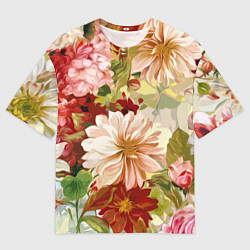 Футболка оверсайз мужская Цветочное настроение Цветочки, цвет: 3D-принт