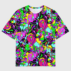 Мужская футболка оверсайз Щупальца и слизь