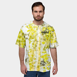 Футболка оверсайз мужская РОССИЯ БЕРЕЗЫ ПРЯМОУГОЛЬНИКИ, цвет: 3D-принт — фото 2