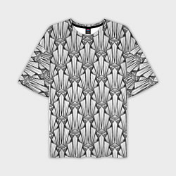 Мужская футболка оверсайз Современный геометрический узор светлый фон