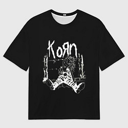 Футболка оверсайз мужская KoЯn группа, цвет: 3D-принт