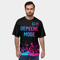 Футболка оверсайз мужская Depeche Mode Neon Gradient, цвет: 3D-принт — фото 2