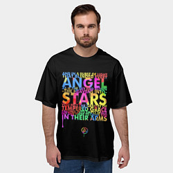 Футболка оверсайз мужская Linkin Park надписи, цвет: 3D-принт — фото 2