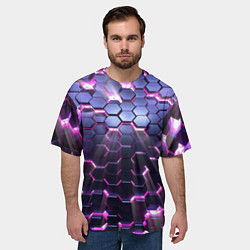 Футболка оверсайз мужская Сквозь плиты, цвет: 3D-принт — фото 2
