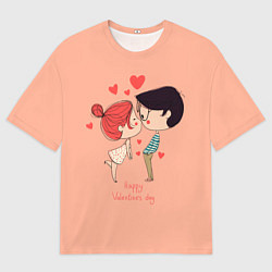 Футболка оверсайз мужская ILL KISS YOU HAPPY VALENTINES DAY, цвет: 3D-принт