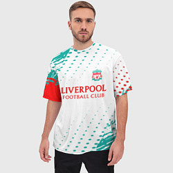 Футболка оверсайз мужская Liverpool краски, цвет: 3D-принт — фото 2