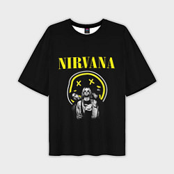 Футболка оверсайз мужская NIRVANA логотип и исполнители, цвет: 3D-принт