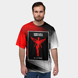 Футболка оверсайз мужская NIRVANA in utero - НИРВАНА, цвет: 3D-принт — фото 2