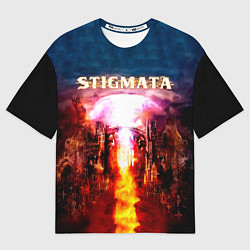 Футболка оверсайз мужская Stigmata альбом, цвет: 3D-принт
