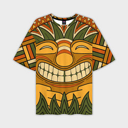 Мужская футболка оверсайз Polynesian tiki LUCKY