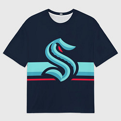 Футболка оверсайз мужская Сиэтл Кракен Форма, цвет: 3D-принт