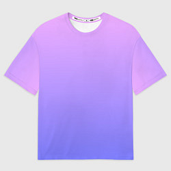 Футболка оверсайз мужская PINK-PURPLE GRADIENT ГРАДИЕНТ РОЗОВО-ФИОЛЕТОВЫЙ, цвет: 3D-принт