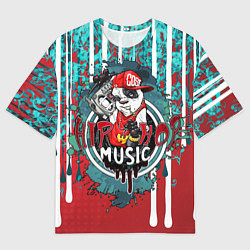 Футболка оверсайз мужская Hip hop - Music, цвет: 3D-принт