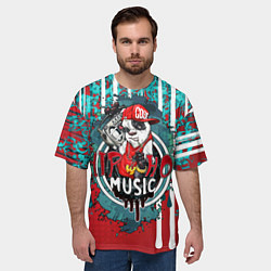 Футболка оверсайз мужская Hip hop - Music, цвет: 3D-принт — фото 2