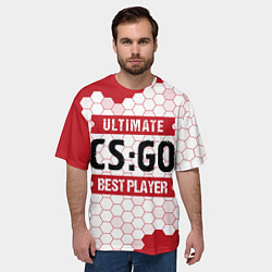 Футболка оверсайз мужская CS:GO: красные таблички Best Player и Ultimate, цвет: 3D-принт — фото 2