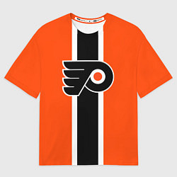 Футболка оверсайз мужская Филадельфия Флайерз Форма, цвет: 3D-принт