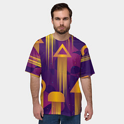 Футболка оверсайз мужская Игровые геометрические фигуры, цвет: 3D-принт — фото 2