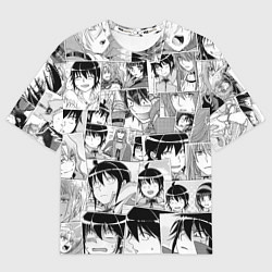 Футболка оверсайз мужская Tsuki ga Michibiku Isekai Douchuu pattern, цвет: 3D-принт