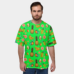 Футболка оверсайз мужская FAVORITE EXOTIC FRUITS, цвет: 3D-принт — фото 2