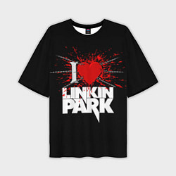 Футболка оверсайз мужская Linkin Park Сердце, цвет: 3D-принт