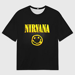 Футболка оверсайз мужская NIRVANA соты, цвет: 3D-принт