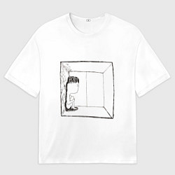 Футболка оверсайз мужская Грустяш у окна, цвет: 3D-принт