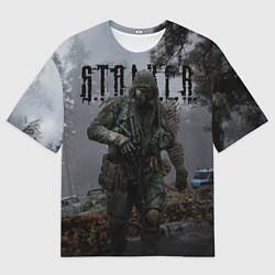 Футболка оверсайз мужская Сталкер 2 - монолит, цвет: 3D-принт