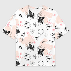 Футболка оверсайз мужская Многоугольники и Глаза, цвет: 3D-принт