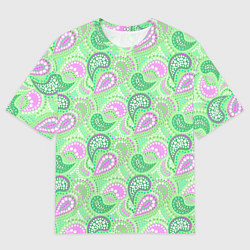 Футболка оверсайз мужская Turkish cucumber green background, цвет: 3D-принт